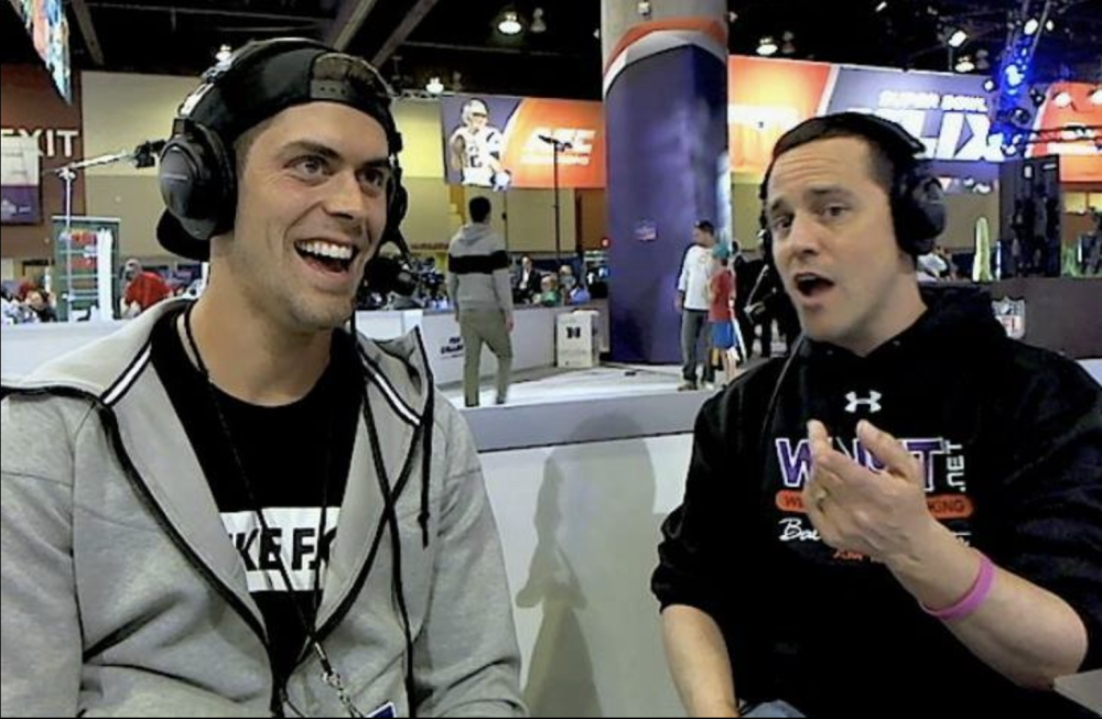 Justin Tucker Nestor Aparicio Super Bowl Radio Row